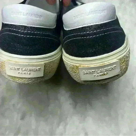 Saint Laurent Black Bedford Glitter Court Classic Sneakers - Picture 9 of 9